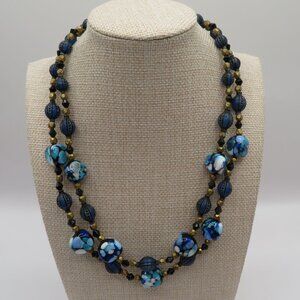 Vintage Double Strand Beaded Necklace